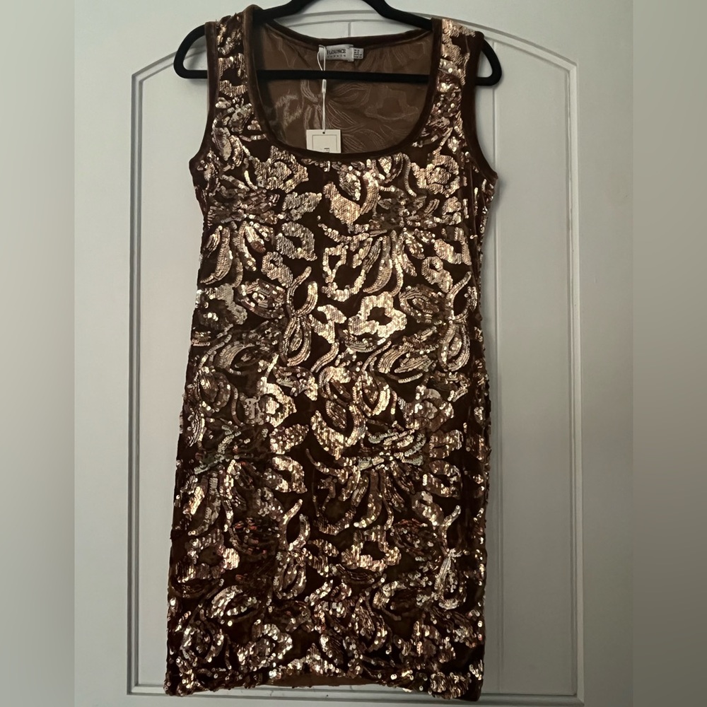 Gold Sequin minidress, new never worn